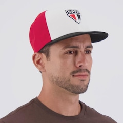 Boné Adulto New Era São Paulo 950 Tricolor Aba Curva - Foto 6