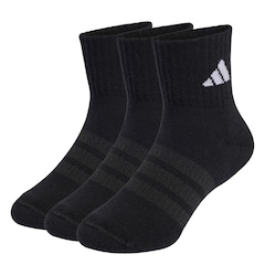 Kit Meias Soquetes Esportiva Acolchoadas 3 Pares Adidas Unissex - Foto 1