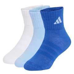 Kit Meias Soquetes Esportiva Acolchoadas 3 Pares Adidas Unissex - Foto 1