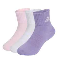 Kit Meias Soquetes Esportiva Acolchoadas 3 Pares Adidas Unissex - Foto 1