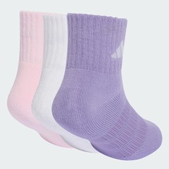 Kit Meias Soquetes Esportiva Acolchoadas 3 Pares Adidas Unissex - Foto 4