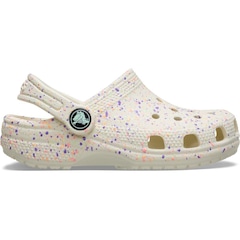 Sandália Crocs Classic Glow Paint Splatter Clog K Summit - Infantil - Foto 1