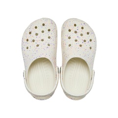Sandália Crocs Classic Glow Paint Splatter Clog K Summit - Infantil - Foto 5