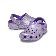 Sandália Crocs Classic Fantasy Glitter Clog T - Infantil - Foto 4