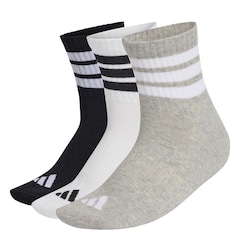 Kit 3 Meias Cano Médio adidas Esportivas Unissex - Foto 1