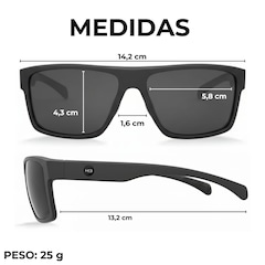 Óculos de Sol Unissex HB Happy Matte + Hastes Extras Carbon - Foto 6