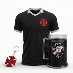 Kit Camisa do Vasco Da Gama Eterno + Caneca + Chaveiro Borracha Braziline - Masculina - Foto 1