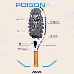 Raquete de Beach Tennis Ama Sport BeeTrue Poison Bee 18k 2026 - Gigio Cariani - Foto 3