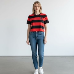 Blusa Cropped do Flamengo Símbolo Coimbra - Feminina - Foto 2