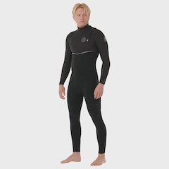Long John Rip Curl E-Bomb 4/3 Zip Free Black Importado - Masculino - Foto 1