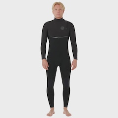 Long John Rip Curl E-Bomb 4/3 Zip Free Black Importado - Masculino - Foto 2