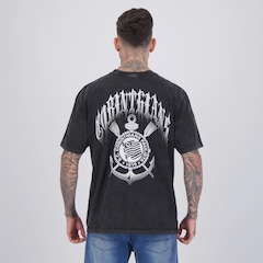 Camiseta Corinthians Stoned Oversized Masculina - Foto 4