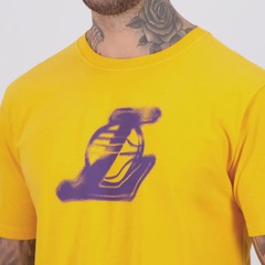 Camiseta NBA Los Angeles Lakers Spray Masculina - Foto 5