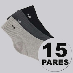 Kit 15 Pares de Meia Cano Médio Lupo Unissex - Foto 2