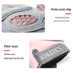 Luvas Fitness Gold Sports Athlgtics Gel Meio Dedos Anti Slip com Silicone - Adulto - Foto 2