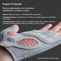 Luvas Fitness Gold Sports Athlgtics Gel Meio Dedos Anti Slip com Silicone - Adulto - Foto 3