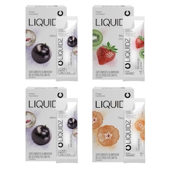 Kit 4 Caixas LIQUIDZ - Eletrólitos Zero Açúcares - 3 Sabores - 24 sachês - Foto 1