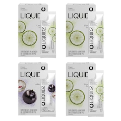 Kit 4 Caixas LIQUIDZ - Eletrólitos Zero Açúcares - Jabuticaba | Limonada - 24 sachês - Foto 1