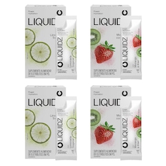 Kit 4 Caixas LIQUIDZ® - Eletrólitos Zero Açúcares - Limonada | Morango - 24 sachês - Foto 1