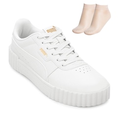 Kit Tênis Puma B-D Carina 3.0 + Meia - Feminino - Foto 1