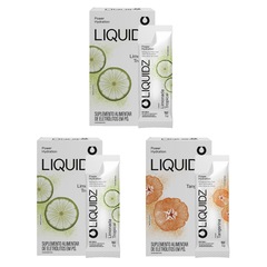 Kit 3 Caixas LIQUIDZ® - Eletrólitos Zero Açúcares - Limonada | Tangerina - 18 sachês - Foto 1