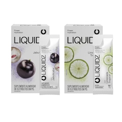 Kit 2 Caixas LIQUIDZ® - Eletrólitos Zero Açúcares - Jabuticaba | Limonada - 12 sachês - Foto 1