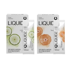 Kit 2 Caixas LIQUIDZ - Eletrólitos Zero Açúcares - Limonada | Tangerina - 12 sachês - Foto 1