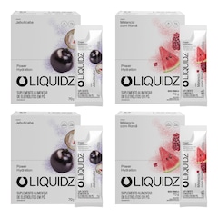 Kit 4 Caixas LIQUIDZ Eletrólitos Zero Açúcar 3 Sabores 56 Sachês - Foto 1