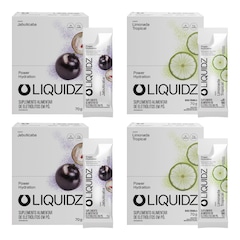 Kit 4 Caixas LIQUIDZ Eletrólitos Zero Açúcar 2 Sabores - 56 Sachês - Foto 1