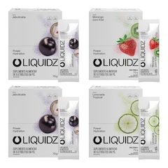 Kit 4 Caixas LIQUIDZ Eletrólitos Zero Açúcar 3 Sabores - 56 Sachês - Foto 1