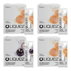 Kit 4 Caixas LIQUIDZ® - Eletrólitos Zero Açúcares - Jabuticaba | Tangerina - 56 sachês - Foto 1