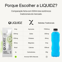 Kit 4 Caixas LIQUIDZ - Eletrólitos Zero Açúcares - 3 Sabores - 56 sachês - Foto 4