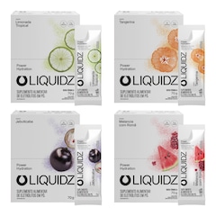 Kit 4 Caixas LIQUIDZ - Eletrólitos Zero Açúcares - 4 Sabores - 56 sachês - Foto 1
