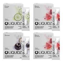 Kit 4 Caixas LIQUIDZ - Eletrólitos Zero Açúcares - 3 Sabores - 56 sachês - Foto 1