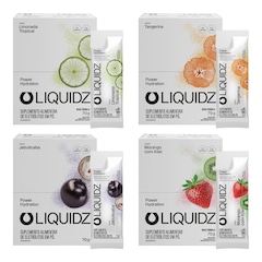 Kit 4 Caixas LIQUIDZ - Eletrólitos Zero Açúcares - 4 Sabores - 56 sachês - Foto 1