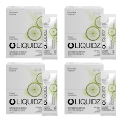 Kit 4 Caixas LIQUIDZ - Eletrólitos Zero Açúcares - Limonada Tropical - 56 sachês - Foto 1