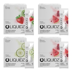 Kit 4 Caixas LIQUIDZ - Eletrólitos Zero Açúcares - 3 Sabores - 56 sachês - Foto 1