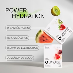 Kit 4 Caixas LIQUIDZ® - Eletrólitos Zero Açúcares - Morango | Melancia - 56 sachês - Foto 4