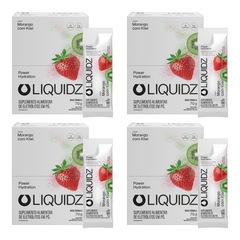 Kit 4 Caixas LIQUIDZ - Eletrólitos Zero Açúcares - Morango com Kiwi - 56 sachês - Foto 1
