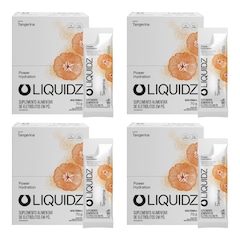 Kit 4 Caixas LIQUIDZ - Eletrólitos Zero Açúcares - Tangerina - 56 sachês - Foto 1