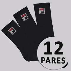Kit de Meias Cano Alto Fila Fbox 12 Pares Unissex - Foto 2