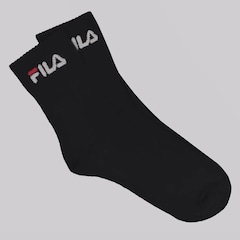 Kit de Meias Cano Médio Fila 12 Pares Unissex - Foto 1