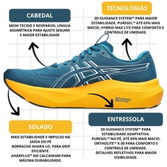 Tênis Masculino ASICS GT-2000 14 + 1 Par de Meia - Foto 4