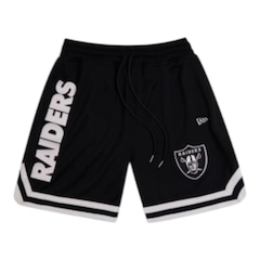 Bermuda New Era Mesh League Las Vegas Raiders Masculino - Foto 1