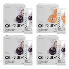 Kit 4 Caixas LIQUIDZ® Eletrólitos Zero Açúcar 2 Sabores - 56 Sachês - Foto 1