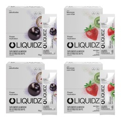 Kit 4 Caixas LIQUIDZ® - Eletrólitos Zero Açúcares - Jabuticaba | Morango - 56 sachês - Foto 1