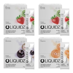 Kit 4 Caixas LIQUIDZ® - Eletrólitos Zero Açúcares - 3 Sabores - 56 sachês - Foto 1