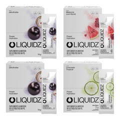 Kit 4 Caixas LIQUIDZ® - Eletrólitos Zero Açúcares - 3 Sabores - 56 sachês - Foto 1