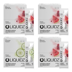 Kit 4 Caixas LIQUIDZ® - Eletrólitos Zero Açúcares - Limonada | Melancia - 56 sachês - Foto 1