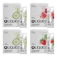 Kit 4 Caixas LIQUIDZ® - Eletrólitos Zero Açúcares - 3 Sabores - 56 sachês - Foto 1